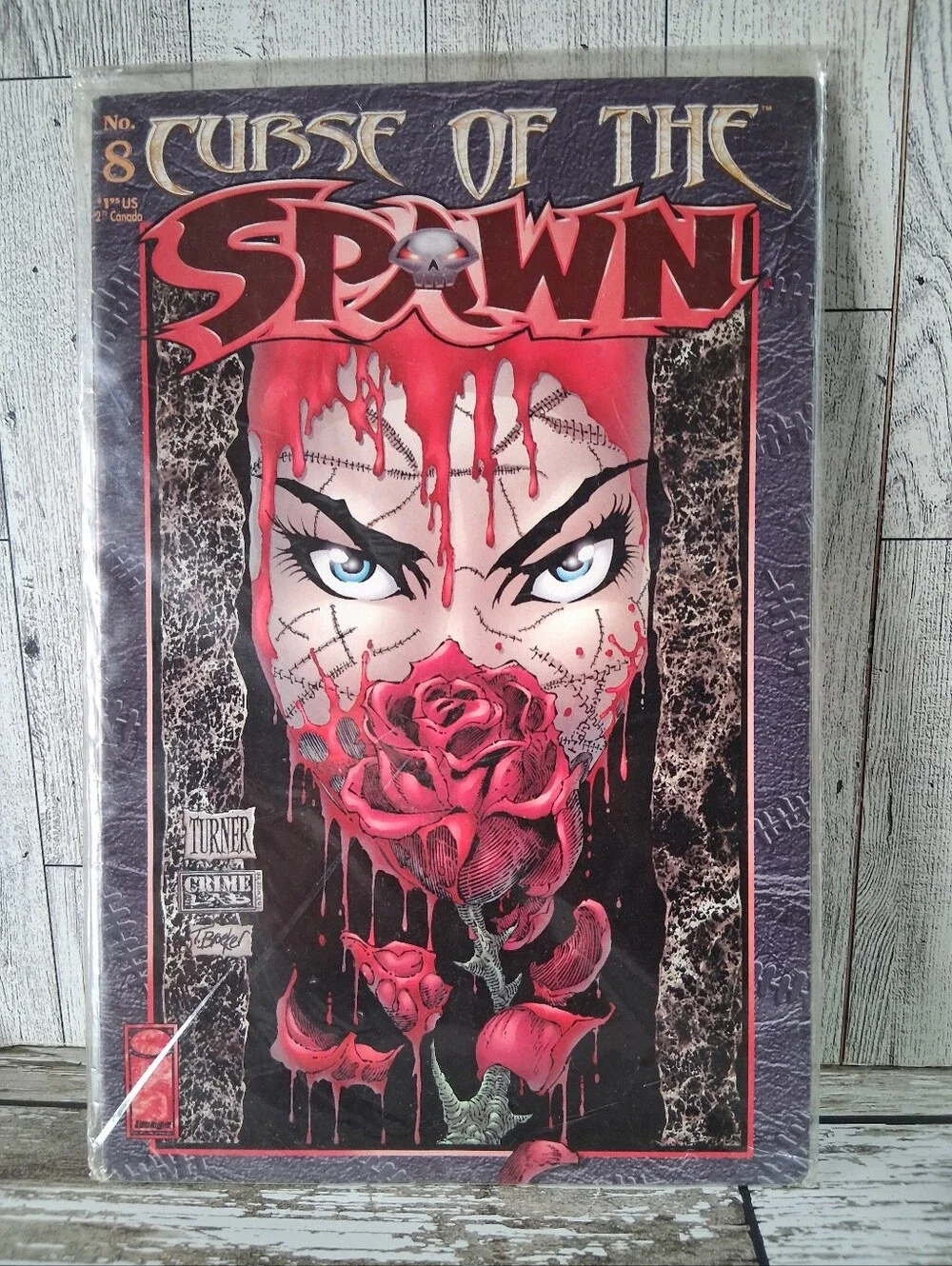 Spawn 'Curse of the Spawn' No. 8 Comic Book Cover Wall Art - Red Comic Book